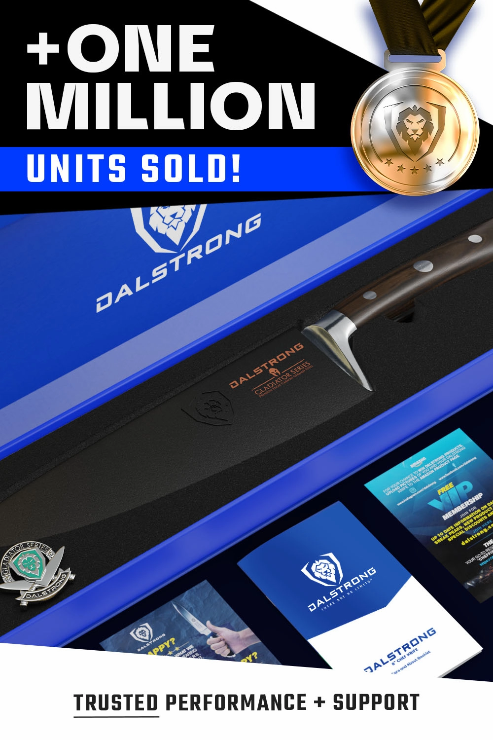 Chef Knife 8" | Faux Wood ABS Handle | Gladiator Series | NSF Certified | Dalstrong 