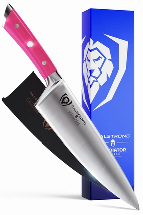 Chef Knife 8" | Fuchsia ABS Handle | Gladiator Series | NSF Certified | Dalstrong  knife set,kitchen knives,cooking tools