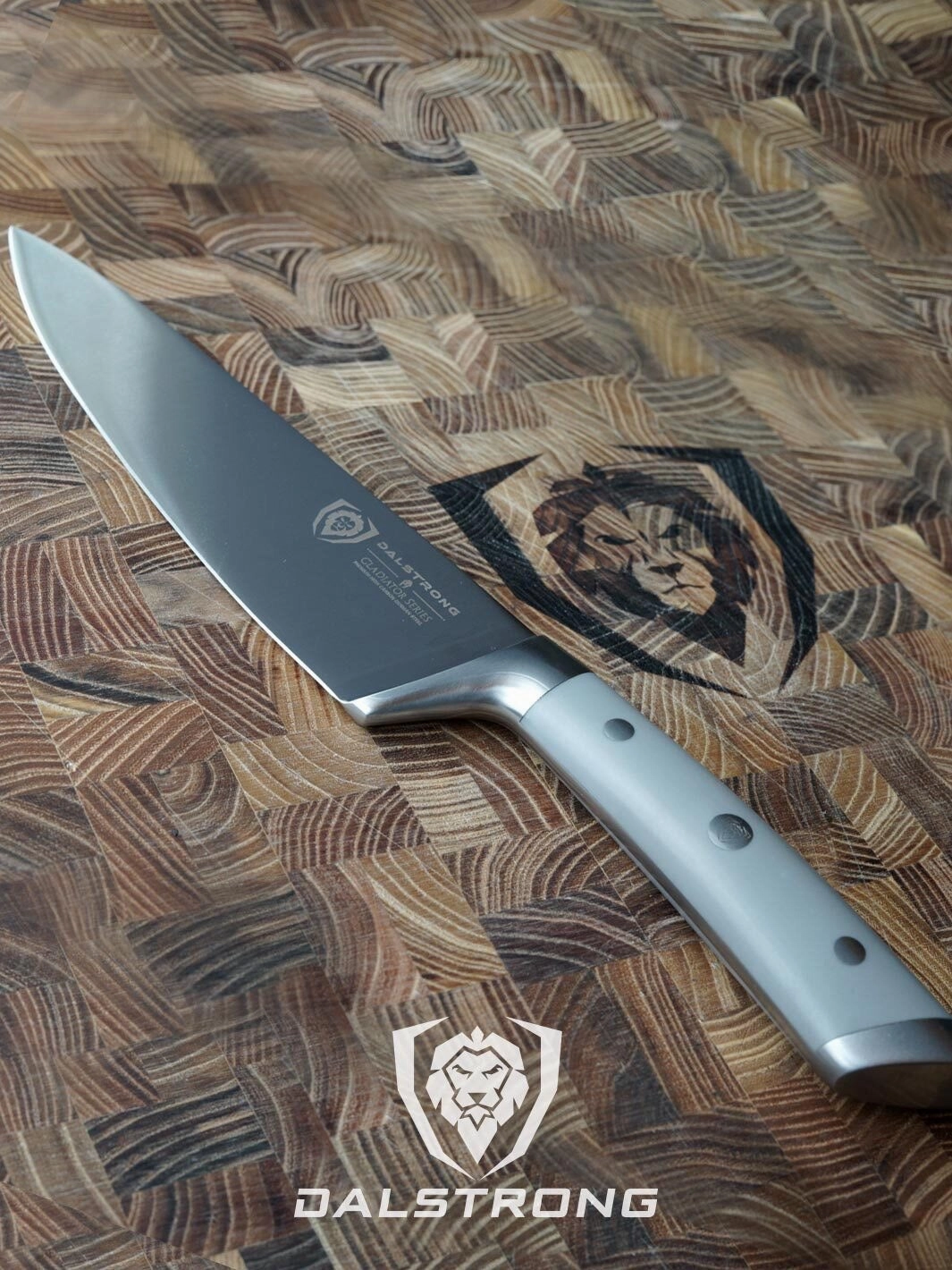 Chef Knife 8" | Grey ABS Handle | Gladiator Series | NSF Certified | Dalstrong 