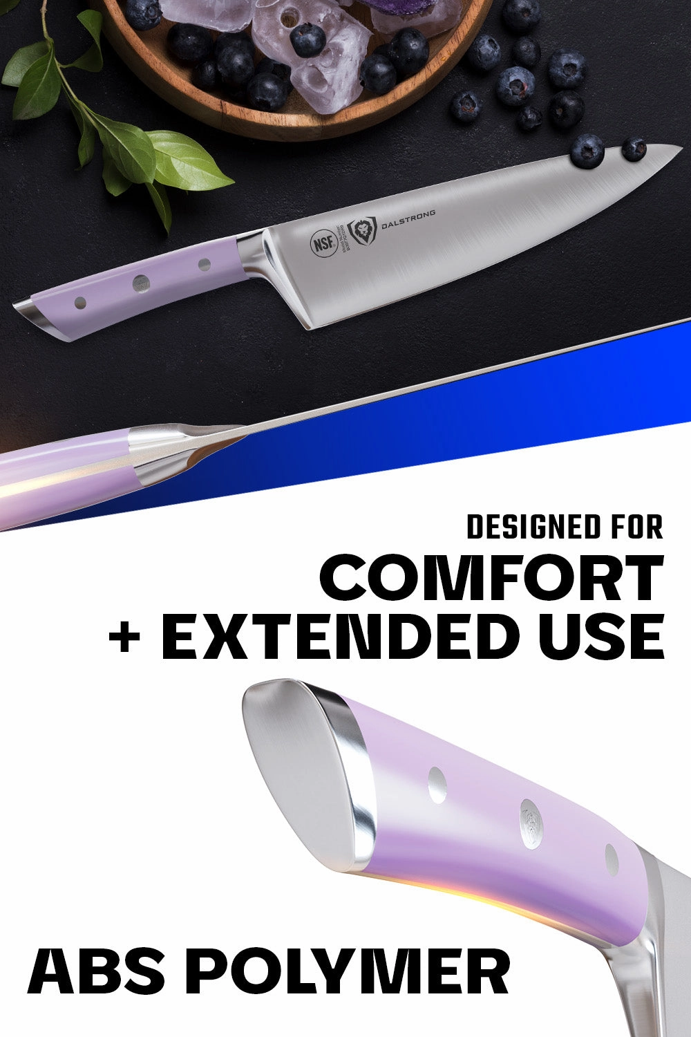 Chef Knife 8" | Lilac Handle | Gladiator Series | NSF Certified | Dalstrong 