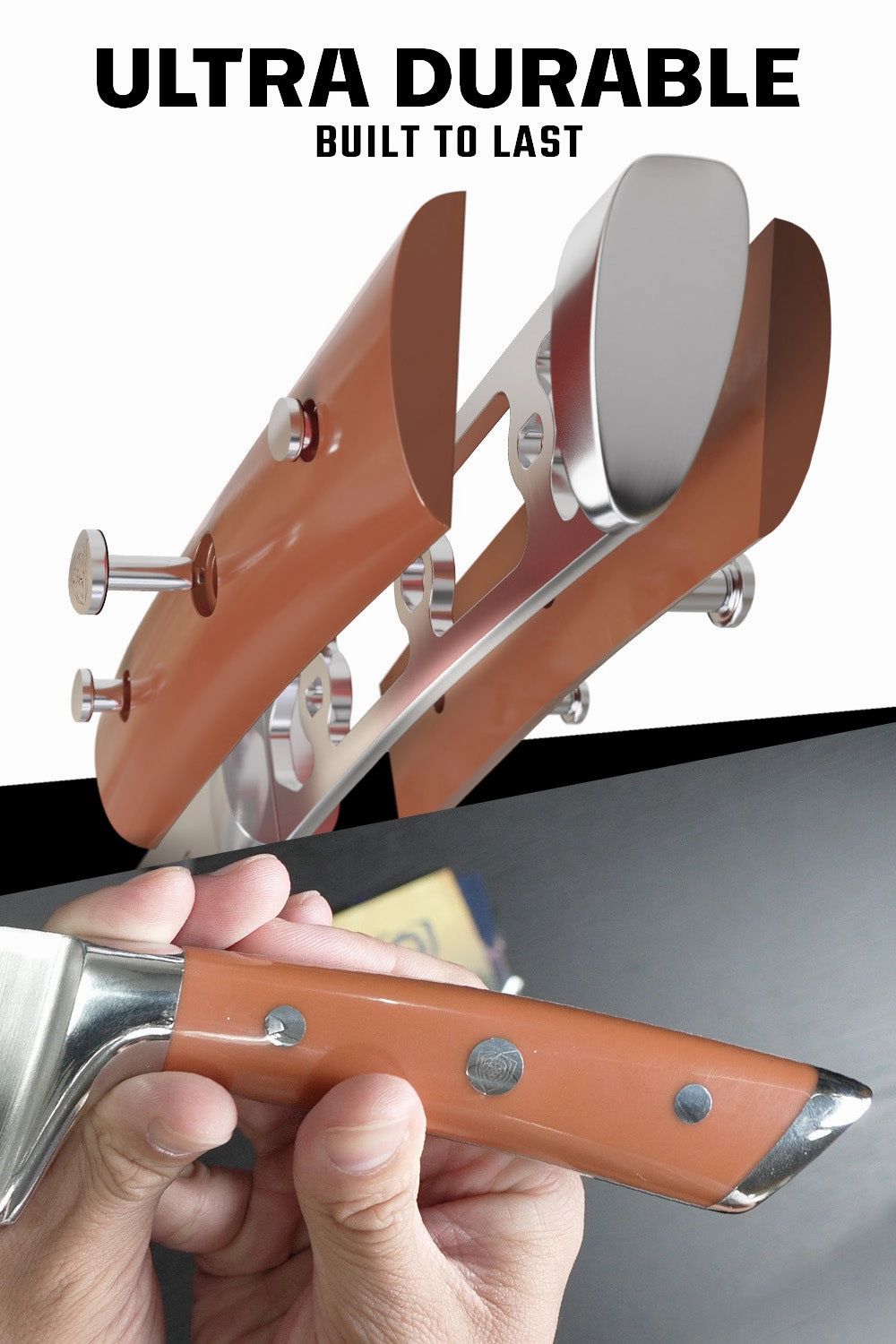 Chef Knife 8" | Orange ABS Handle | Gladiator Series | NSF Certified | Dalstrong 