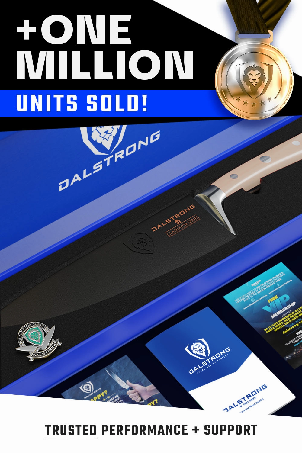 Chef Knife 8" | Peach Handle | Gladiator Series | NSF Certified | Dalstrong 