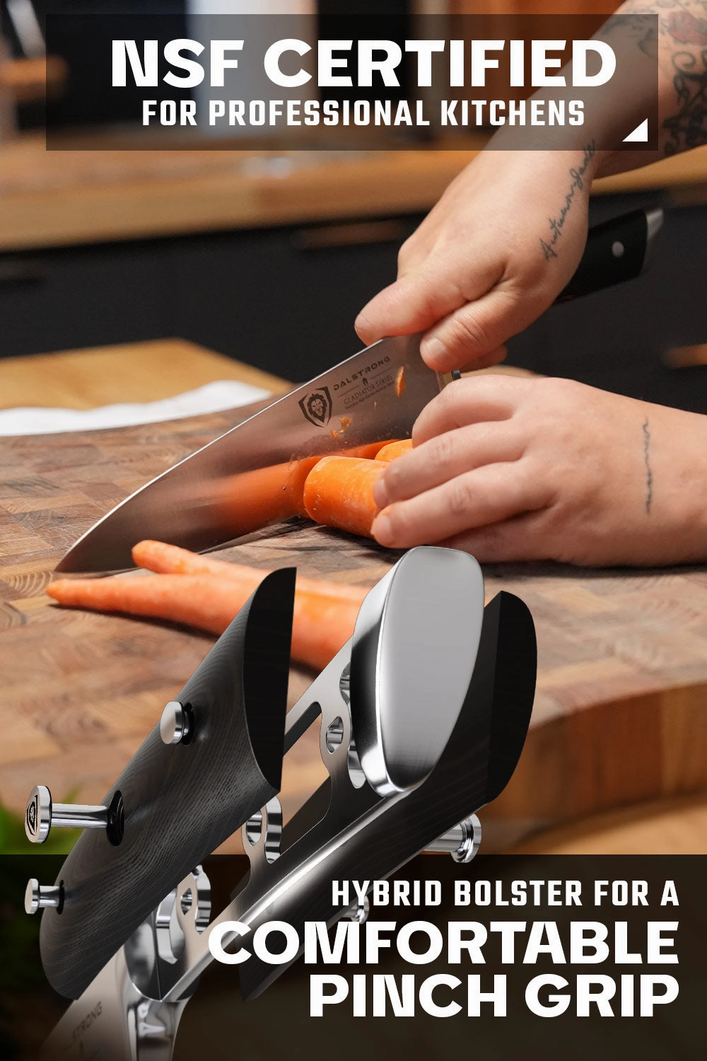 Chef's Knife 10" | Gladiator Series | NSF Certified | Dalstrong 