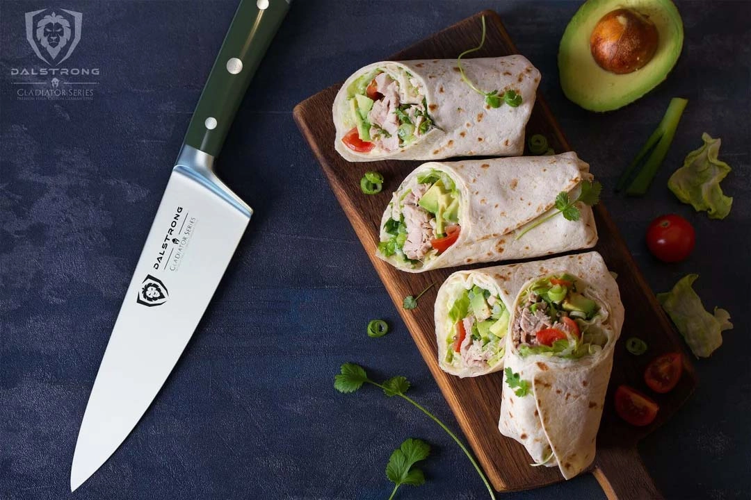 Chef's Knife 8" | Army Green Handle | Gladiator Series | NSF Certified | Dalstrong 