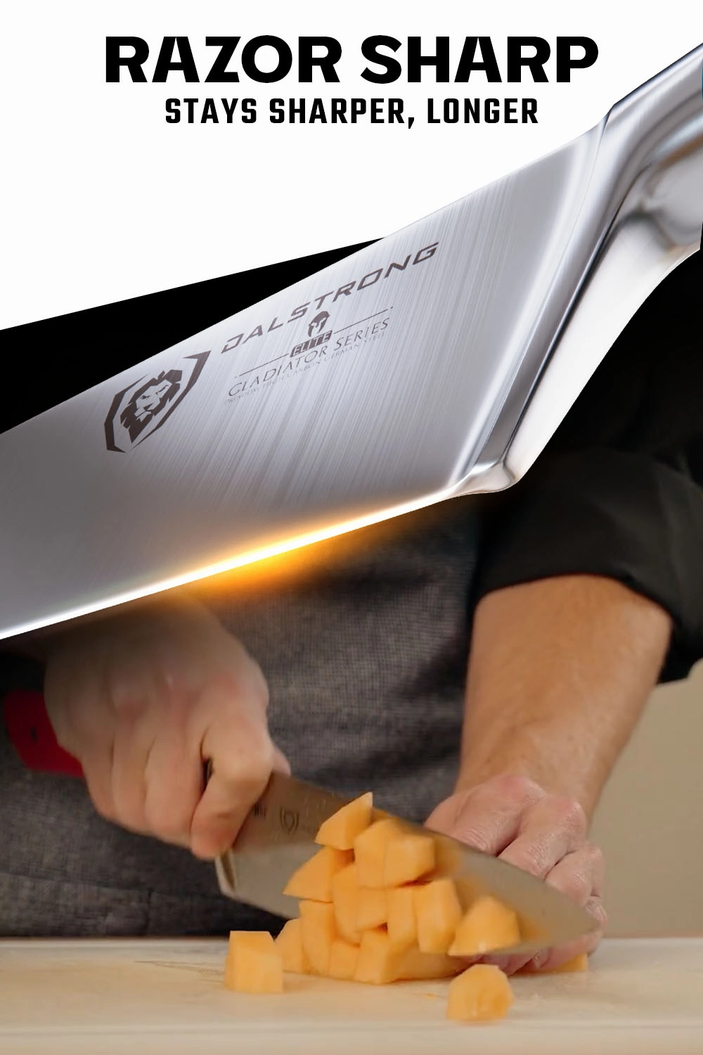 Chef's Knife 8" | Crimson Red Handle | Gladiator Series | NSF Certified | Dalstrong 