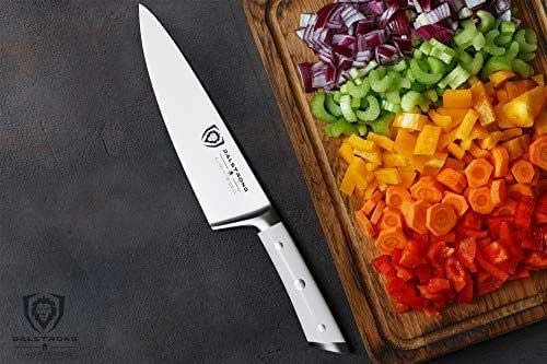 Chef's Knife 8" | Glacial White Handle | Gladiator Series | NSF Certified | Dalstrong 