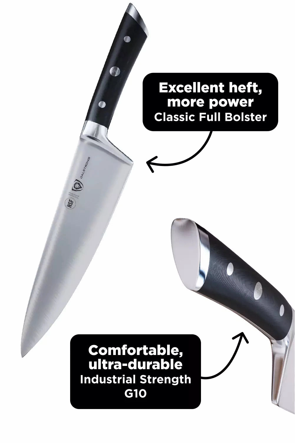Chef's Knife 8" | Gladiator Series | ELITE | NSF Certified