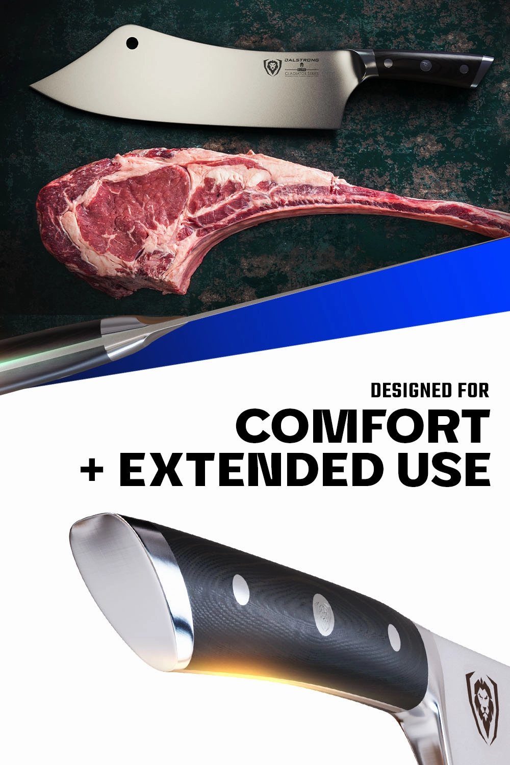 Chef's Knife & Cleaver Hybrid 12" | Crixus | Gladiator Series | NSF Certified | Dalstrong 