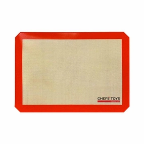Chefs' Toys Silicone Baking Mat, Non-Stick, 1/2 Size, 11-7/8" x 16-1/2" baking tools,cake baking,kitchen gadgets