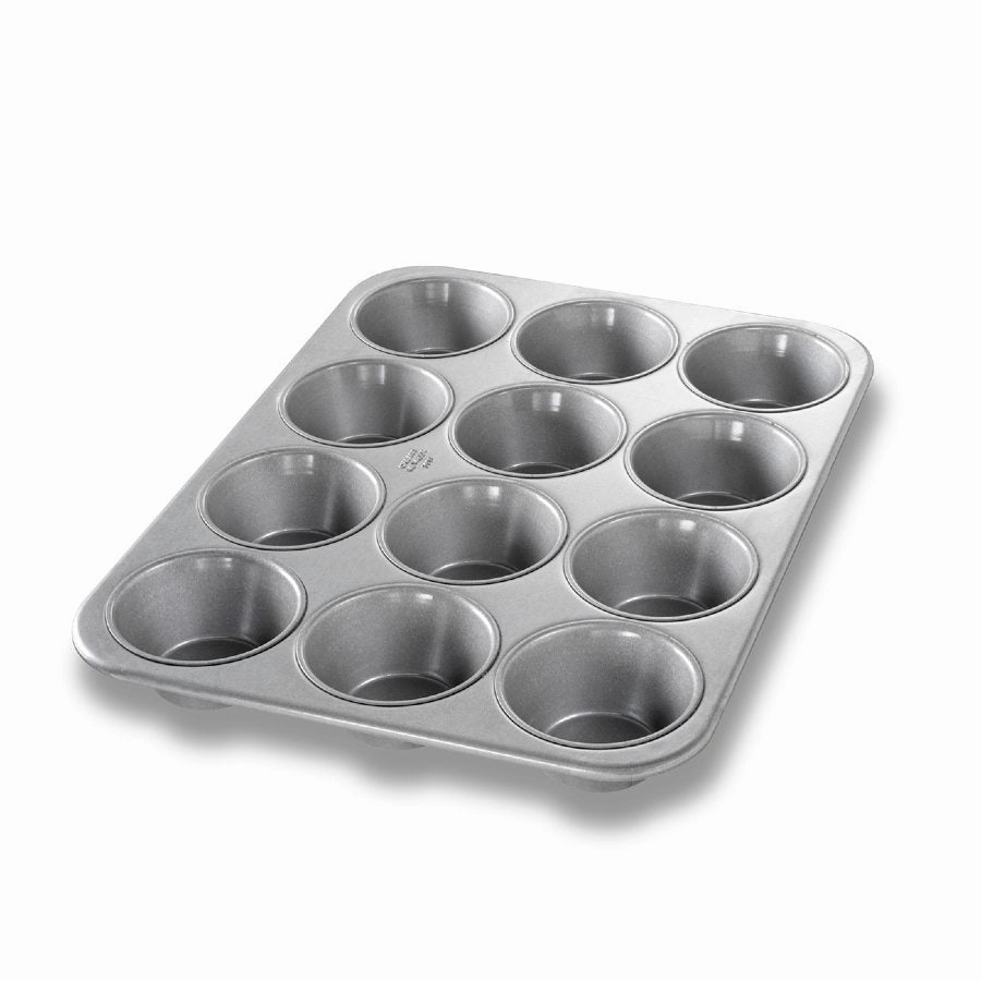 Chicago Metallic 43695 Heavy Duty Large Muffin Pans, 1/2 Size, Sheet of 12 baking tools,cake baking,kitchen gadgets