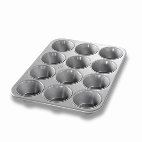 Chicago Metallic 43695 Heavy Duty Large Muffin Pans, 1/2 Size, Sheet of 12 baking tools,cake baking,kitchen gadgets