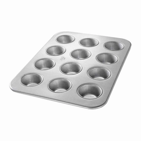 Chicago Metallic 45225 Heavy Duty 3.8 oz. Muffin Cupcake Pans, 1/2 Size, Sheet of 12 baking tools,cake baking,kitchen gadgets