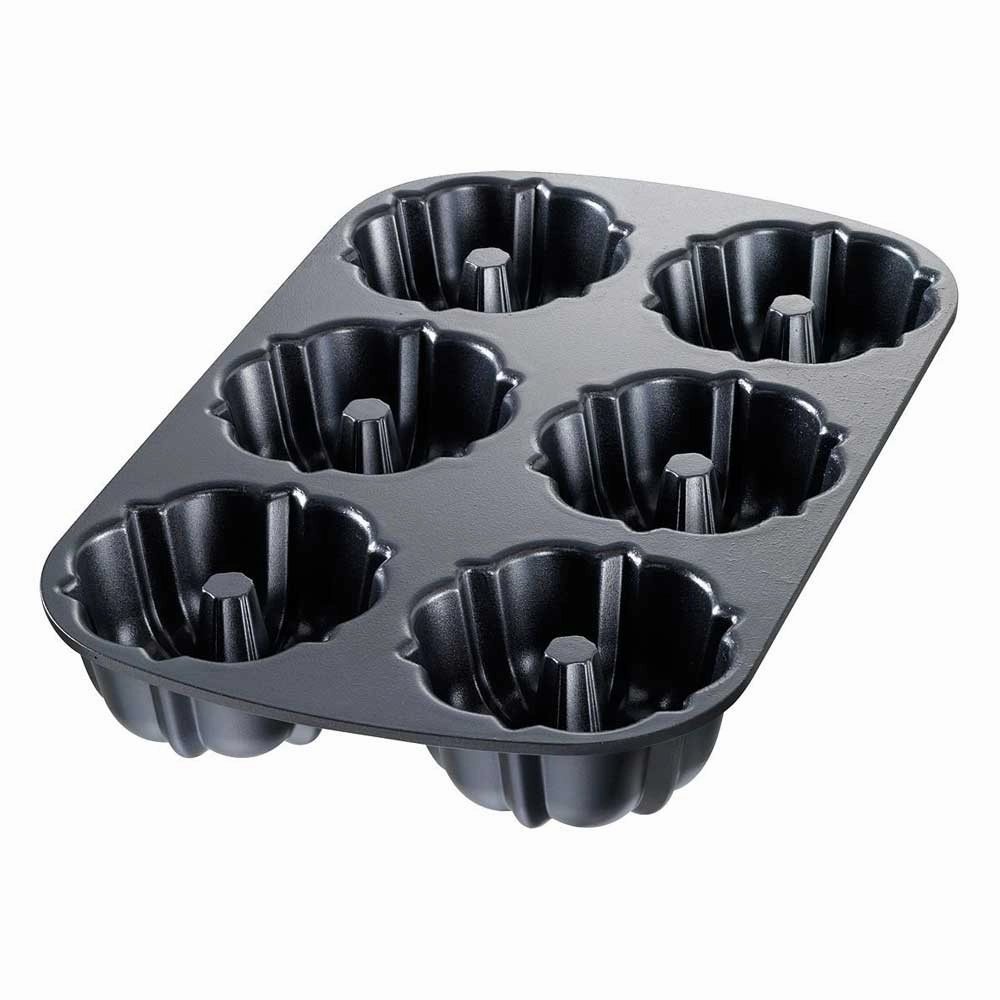 Chicago Metallic 50624 Fluted Muffin Bundt Pan, Sheet of 6 baking tools,cake baking,kitchen gadgets