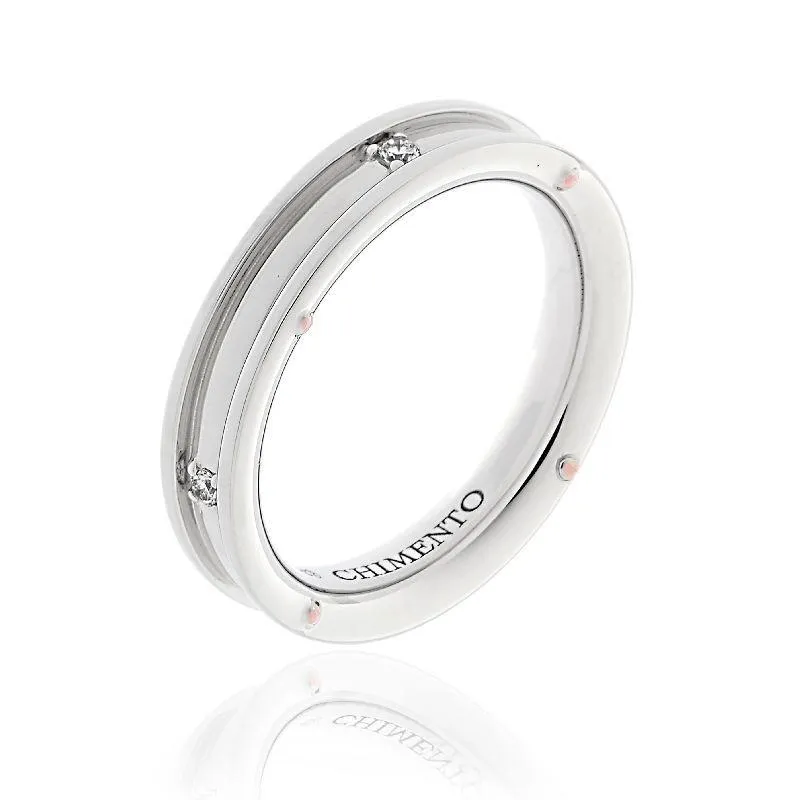 Chimento Jewellery Chimento Aeternitas 18ct White Gold 0.07ct Diamond Channel Wedding Ring