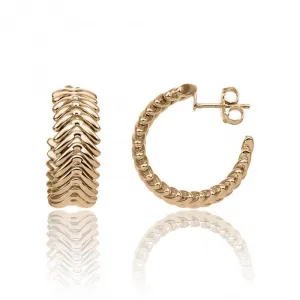 Chimento Jewellery Chimento Armillas 18ct Rose Gold Arrow Head Hoop Earrings