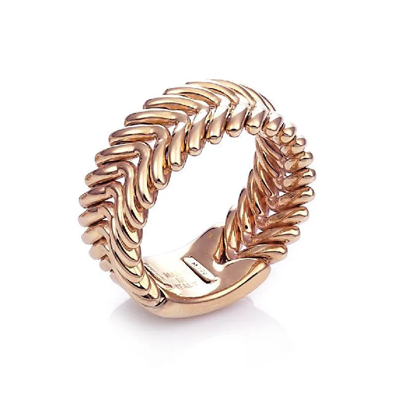 Chimento Jewellery Chimento Armillas 18ct Rose Gold Arrow Pattern Ring