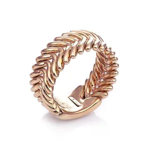 Chimento Jewellery Chimento Armillas 18ct Rose Gold Arrow Pattern Ring