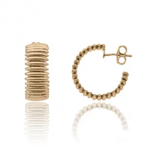 Chimento Jewellery Chimento Armillas 18ct Rose Gold Spike Hoop Earrings