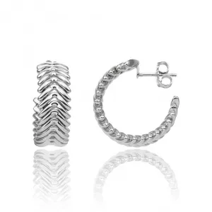 Chimento Jewellery Chimento Armillas 18ct White Gold Arrow Head Hoop Earrings