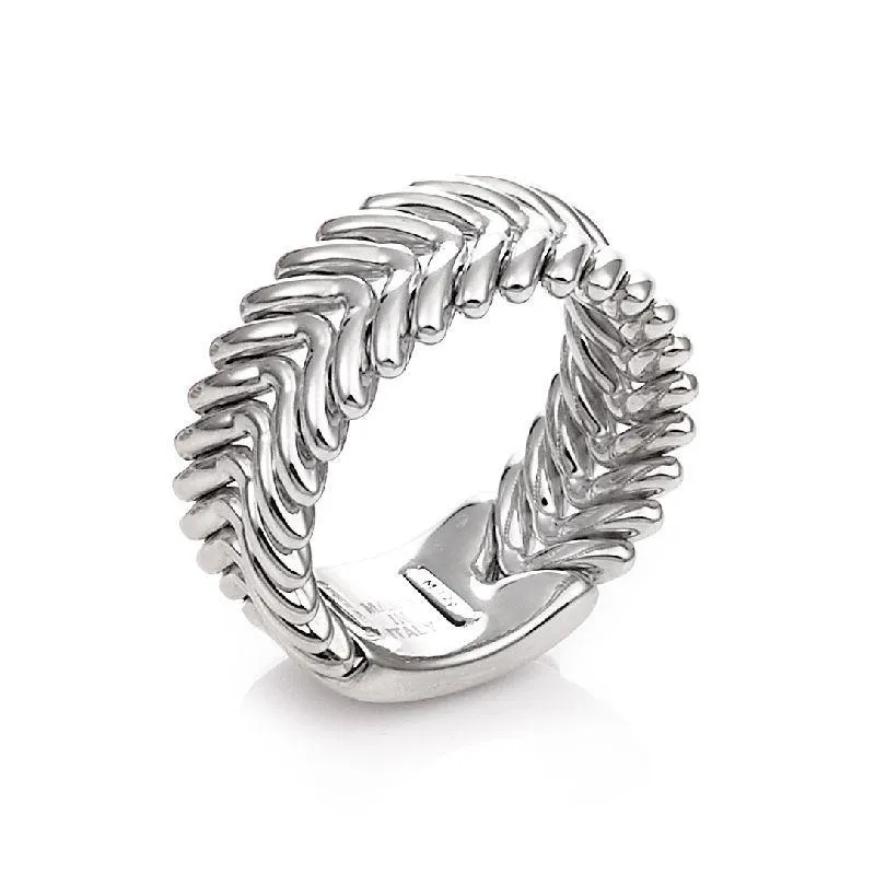 Chimento Jewellery Chimento Armillas 18ct White Gold Arrow Pattern Ring