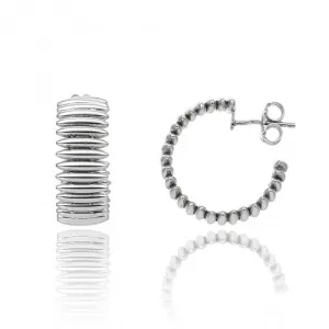 Chimento Jewellery Chimento Armillas 18ct White Gold Spike Hoop Earrings