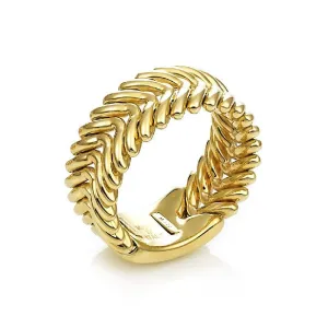 Chimento Jewellery Chimento Armillas 18ct Yellow Gold Arrow Pattern Ring