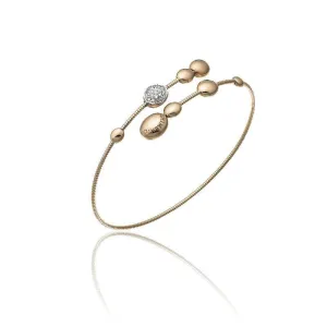 Chimento Jewellery Chimento Armillas Acqua 18ct Rose Gold 0.13ct Diamond Crossover Bangle
