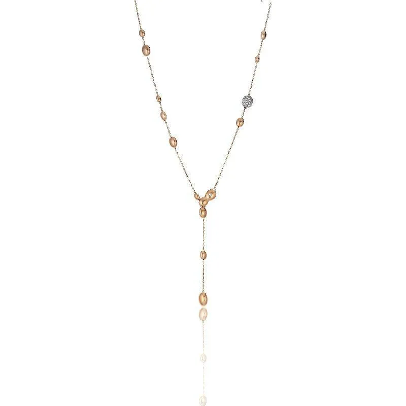 Chimento Jewellery Chimento Armillas Acqua 18ct Rose Gold 0.25ct Diamond Droplets Necklace