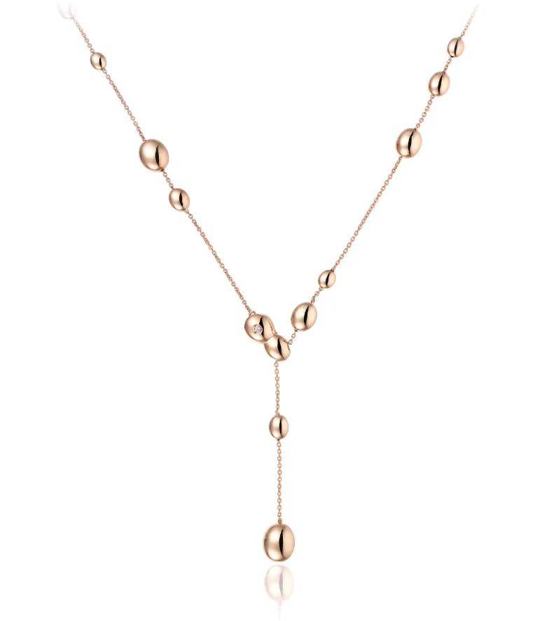 Chimento Jewellery Chimento Armillas Acqua 18ct Rose Gold Diamond Droplet Necklace