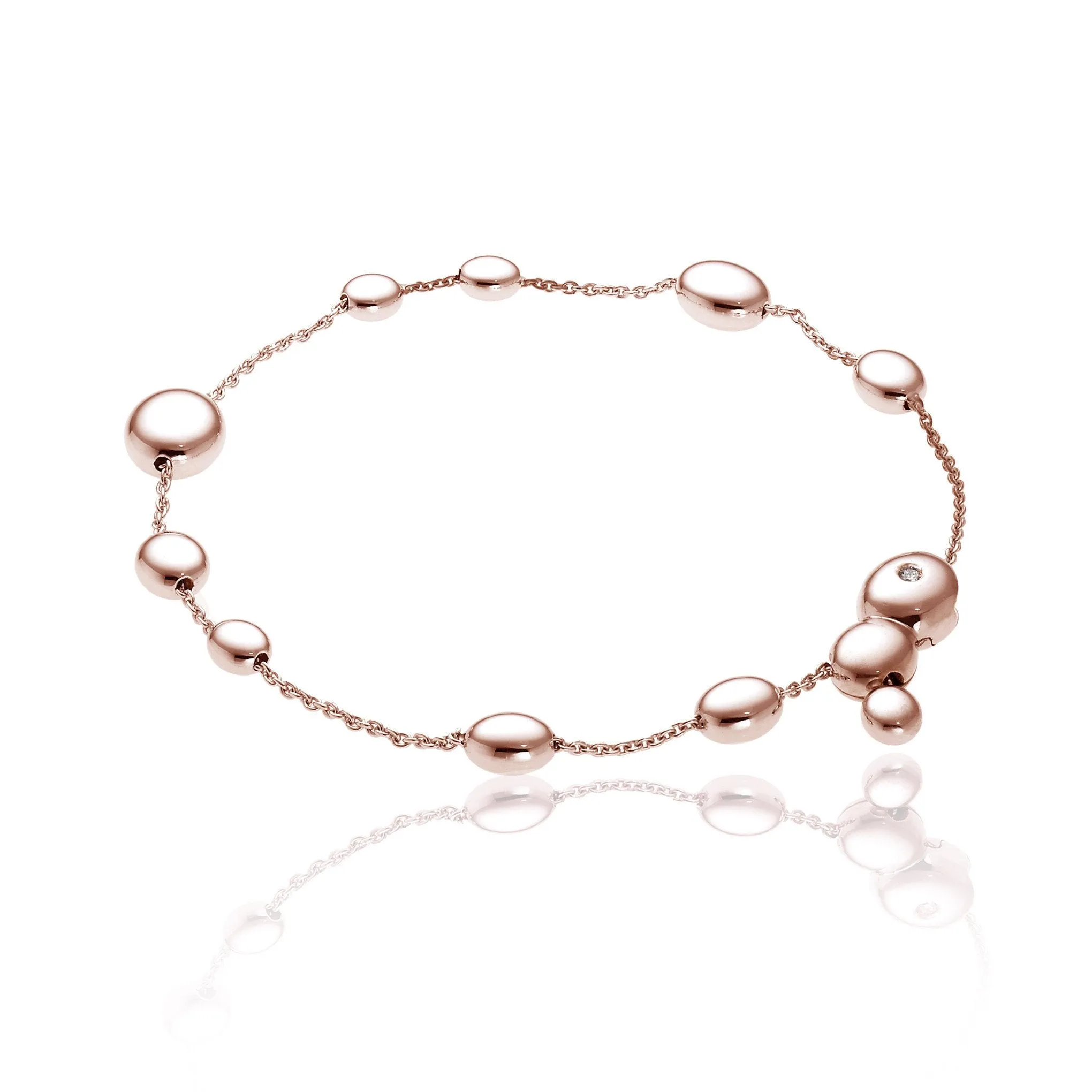 Chimento Jewellery Chimento Armillas Acqua 18ct Rose Gold Diamond Drops Bracelet