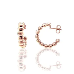 Chimento Jewellery Chimento Armillas Acqua 18ct Rose Gold Hoop Earrings