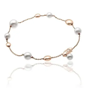 Chimento Jewellery Chimento Armillas Acqua 18ct Rose Gold Pearl Diamond Bracelet