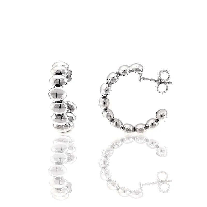 Chimento Jewellery Chimento Armillas Acqua 18ct White Gold Hoop Earrings