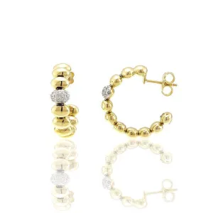 Chimento Jewellery Chimento Armillas Acqua 18ct Yellow Gold 0.13ct Diamond Hoop Earrings