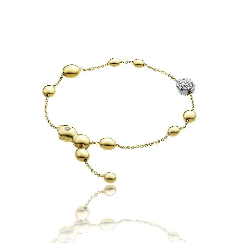 Chimento Jewellery Chimento Armillas Acqua 18ct Yellow Gold 0.25ct Diamond Drops Bracelet