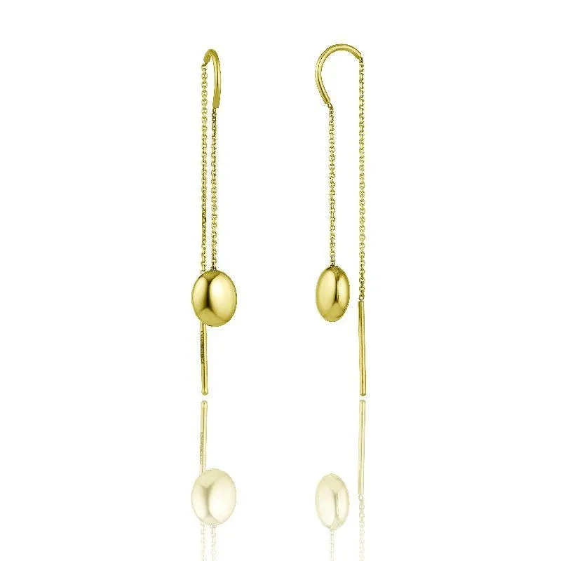 Chimento Jewellery Chimento Armillas Acqua 18ct Yellow Gold Threader Earrings