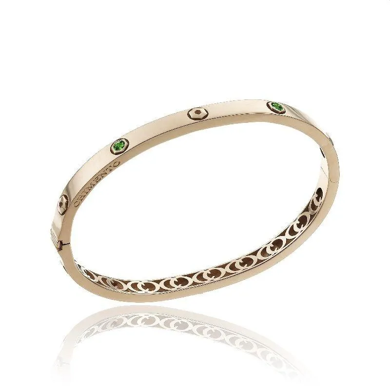 Chimento Jewellery Chimento Armillas Be Mine 18ct Rose Gold 0.32ct Emerald Bangle