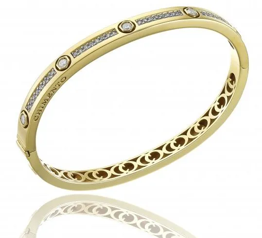 Chimento Jewellery Chimento Armillas Be Mine 18ct Yellow Gold 0.66ct Diamond Hinged Bangle