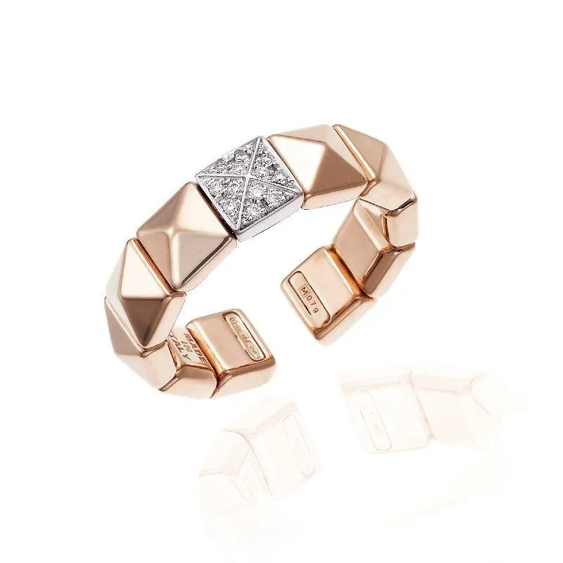 Chimento Jewellery Chimento Armillas Pyramis 18ct Rose Gold Diamond Studs Ring