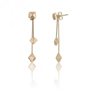 Chimento Jewellery Chimento Armillas Pyramis 18ct Rose Gold Studs Double Drop Earrings
