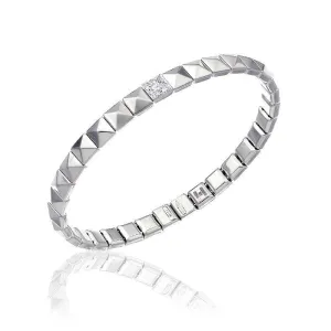 Chimento Jewellery Chimento Armillas Pyramis 18ct White Gold Diamond Studs Bangle