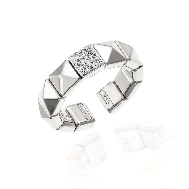 Chimento Jewellery Chimento Armillas Pyramis 18ct White Gold Diamond Studs Ring