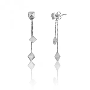 Chimento Jewellery Chimento Armillas Pyramis 18ct White Gold Studs Double Drop Earrings