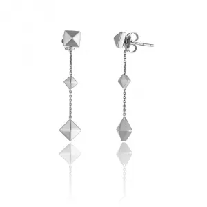 Chimento Jewellery Chimento Armillas Pyramis 18ct White Gold Studs Drop Earrings