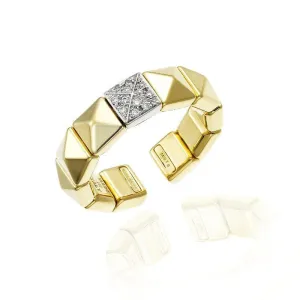 Chimento Jewellery Chimento Armillas Pyramis 18ct Yellow Gold Diamond Studs Ring