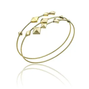 Chimento Jewellery Chimento Armillas Pyramis 18ct Yellow Gold Studs Spiral Bangle