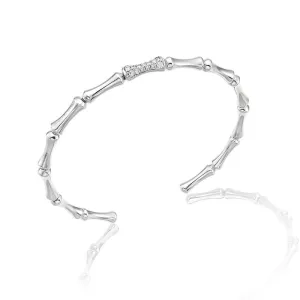 Chimento Jewellery Chimento Bamboo 18ct White Gold 0.19ct Diamond Bangle