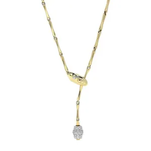 Chimento Jewellery Chimento Bamboo 18ct Yellow Gold 0.11ct Diamond Necklace