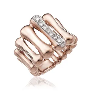 Chimento Jewellery Chimento Bamboo Over 18ct Rose Gold 0.27ct Diamond Ring