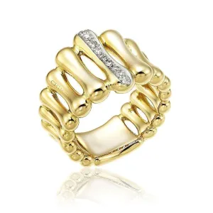 Chimento Jewellery Chimento Bamboo Over 18ct Yellow Gold 0.13ct Diamond Ring